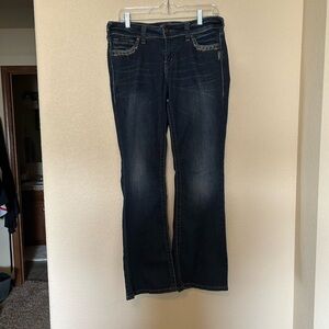 Silver Jeans Super Stretch Suki Mid Boot Jean Bootcut Flare Western 29